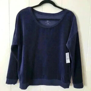 New York & Company Blue Velvet Sweater S